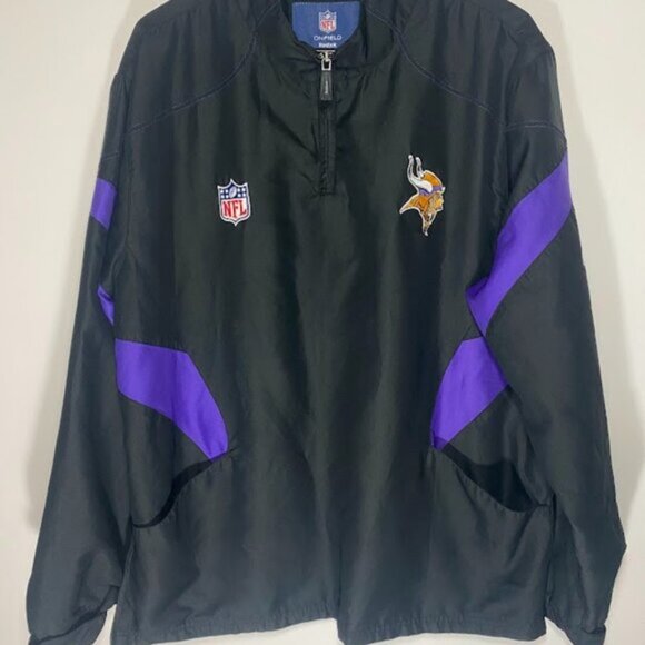 NFL Minnesota Vikings Reebok On Field Windbreaker Jacket - Picture 1 of 4